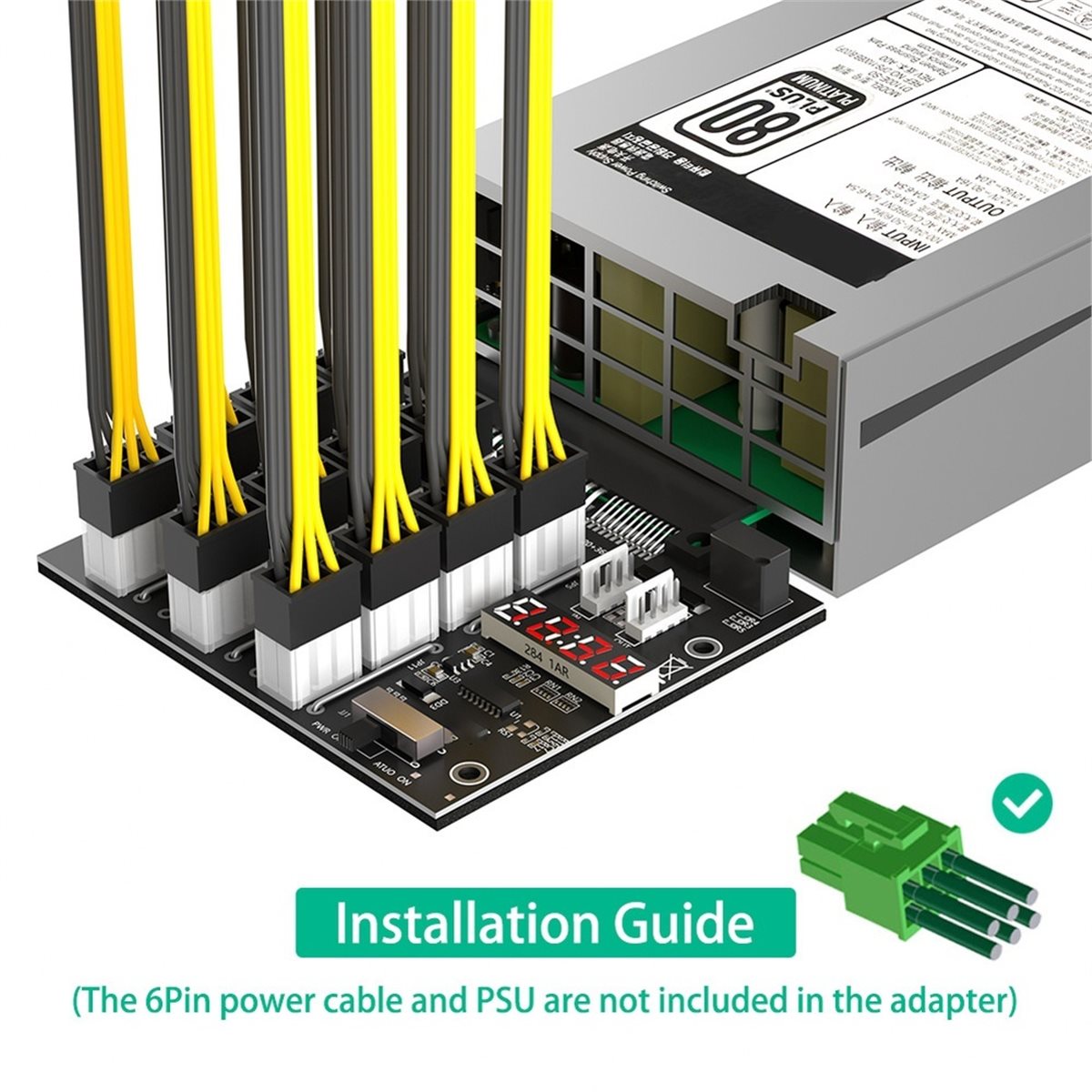 Placa de Conexão PCIe de 12 Po - 2400W Server Psu Breakout Board avaliação e preço