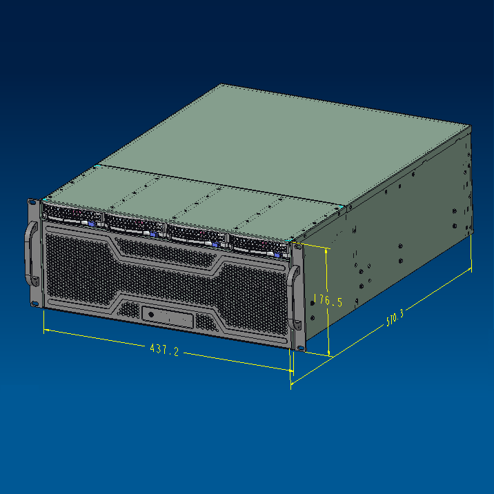 Rack 4U 4 baias caixa de servi - 8 Gpu 4U Server Chassis avaliação e preço